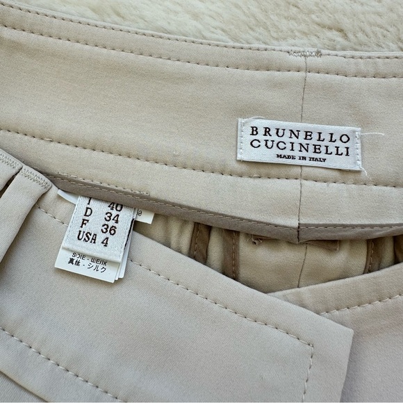 Brunello Cucinelli women silk pants size 4 US Authentic Retail 1200$ - Picture 5 of 9